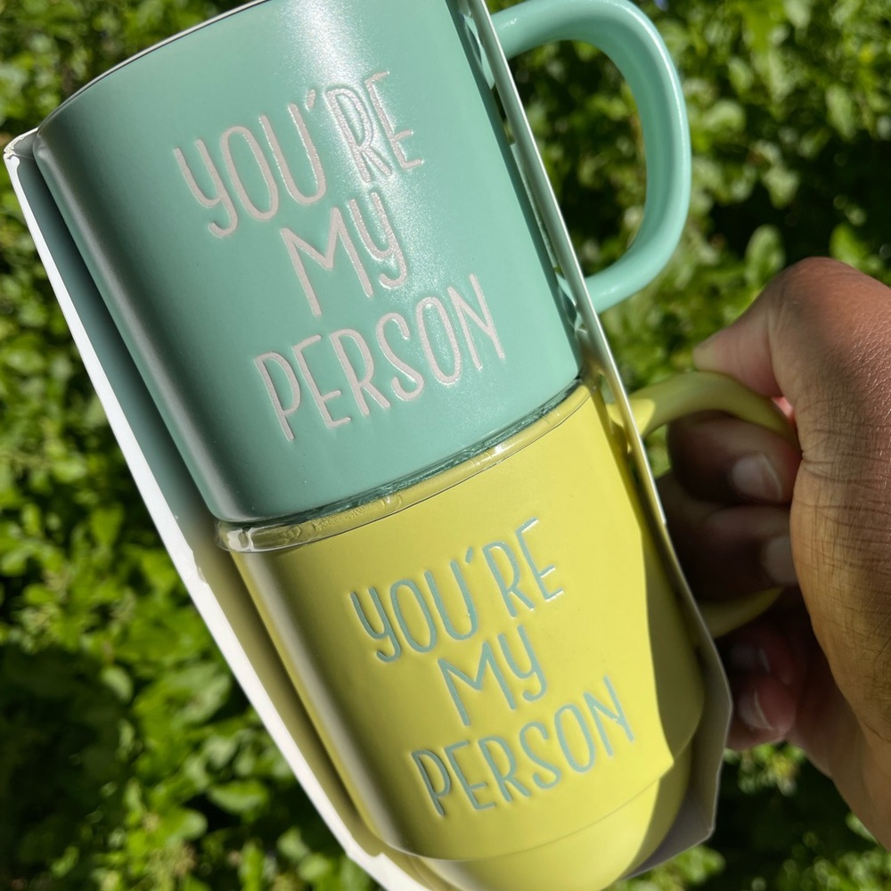 Target Bullseye stackable mugs " you're my person"